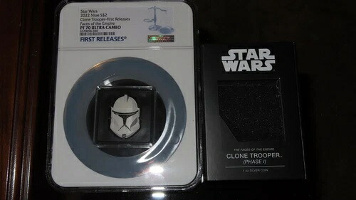 2022年 スターウォーズ クローントルーパー .999 シルバー 1オンス コイン フェーズ1 NGC PR70 シス ジェダイ