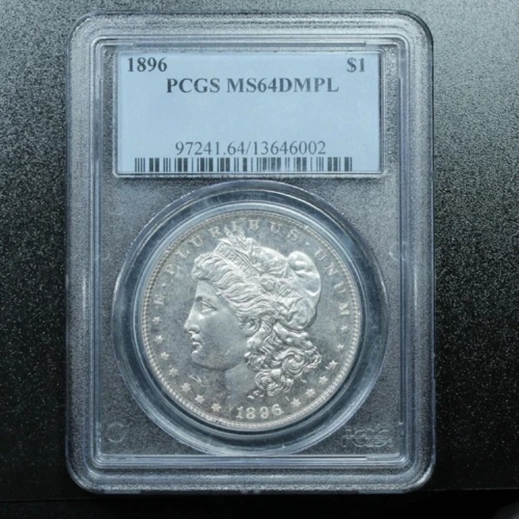1896年（フィラデルフィア）モルガン銀貨 1ドル - PCGS MS 64 DMPL 242,550円