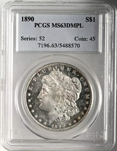 1890-P 1ドル モルガン銀貨 ディープミラープルーフ PCGS MS63 DMPL #5488570