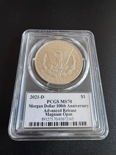 PCGS MS70 2021-D モルガン・ダラー 100周年記念 アドバンスド・リリース・コイン
