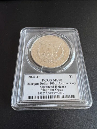 PCGS MS70 2021-D モルガン・ダラー 100周年記念 アドバンスド・リリース・コイン