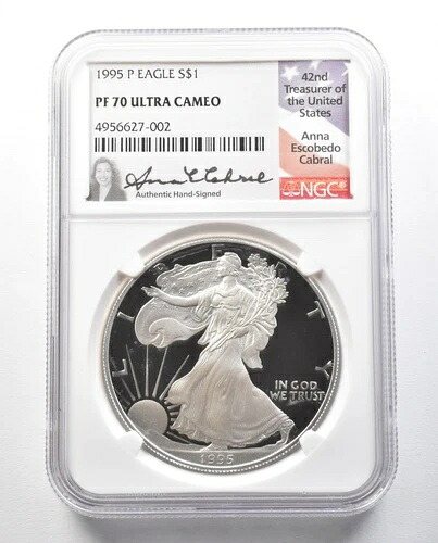 1995-P アメリカン・シルバー・イーグル アンナ・カブラル PF70 UCAM NGC *0467
