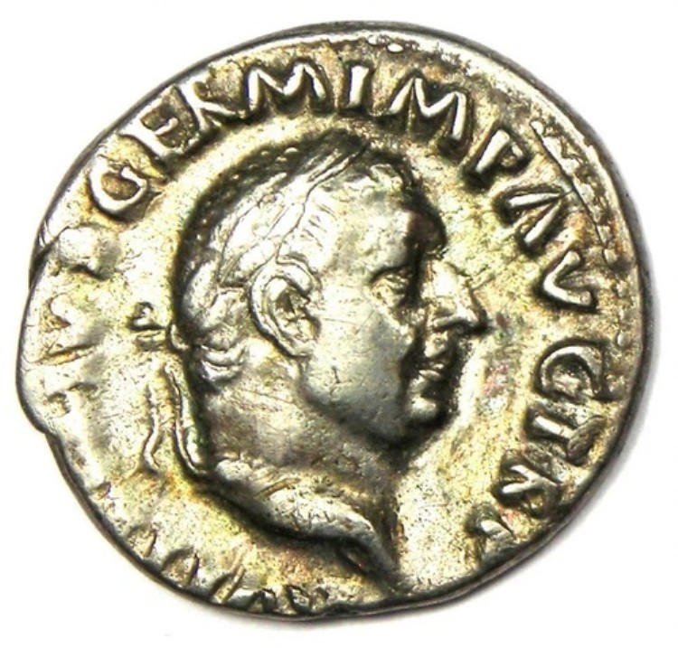 Vitellius AR デナリウス 古代ローマ銀貨 69 AD - 良好な VF - レア!