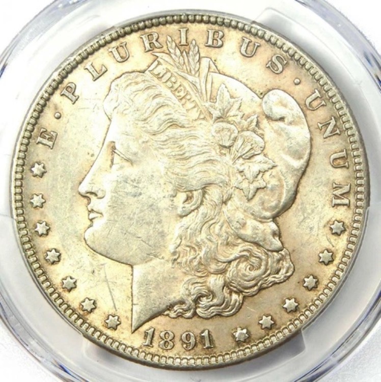 1891-CC モーガン ダラー 1 ドル コイン - PCGS AU58 認定 - 希少なカーソン シティ コイン!|WORLD RESOURCE【KING店】