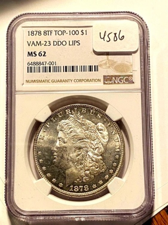 #A4586、モルガン銀貨 NGC 1878 8TF Vam 23 DDO リップス トップ100 MS 62｜WORLD RESOURCE【KING店】 243,045円