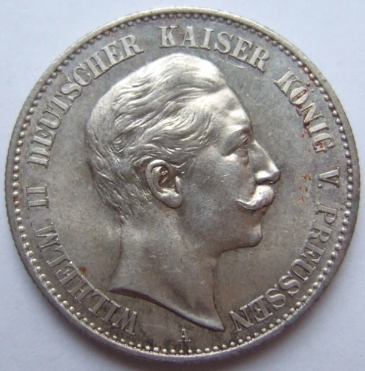 2 マルク・ヴィルヘルム2世皇帝プロイセン王 1896年 A 未使用 EAより