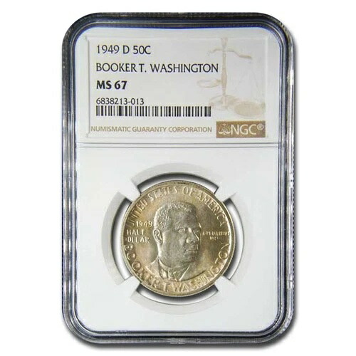 1949-D ブッカー T. ワシントン ハーフダラー コモン MS-67 NGC｜WORLD RESOURCE【KING店】
