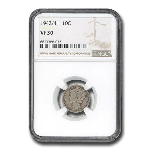 1942/41 マーキュリーダイム VF-30 NGC