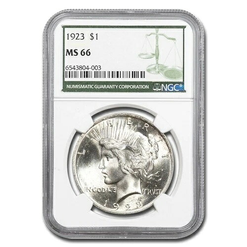 1923年 ピースダラー MS-66 NGC(グリーンラベル)|WORLD RESOURCE【KING店】