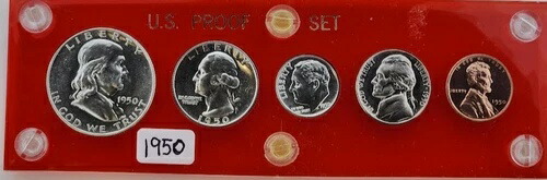 1950年 プラスチックホルダー入りプルーフセット