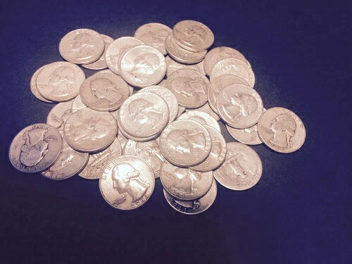 $20.00 90% 米国銀貨、ワシントン クォーター、1965 年以前 1 枚!