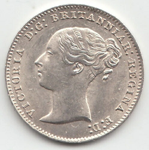 イギリス 1850年 銀貨 3ペンス 3ペンス ヴィクトリア女王