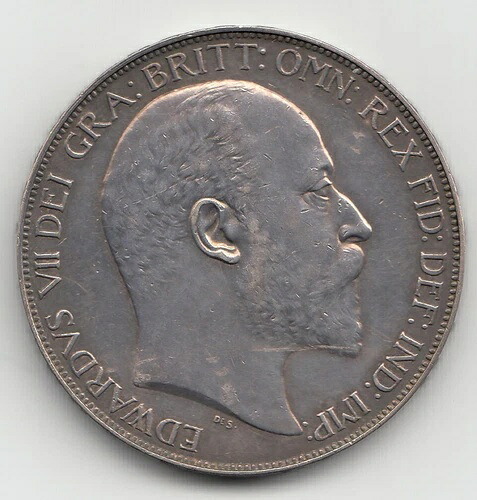 非常に珍しいエドワード 7 世 1902 年 マット プルーフ シルバー クラウン 5/- 。