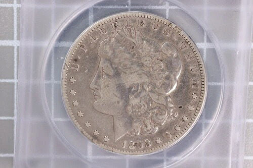 1893年-CC モルガン銀貨、ANACS「正規」ホルダー付き。ストアセール番号：23070221