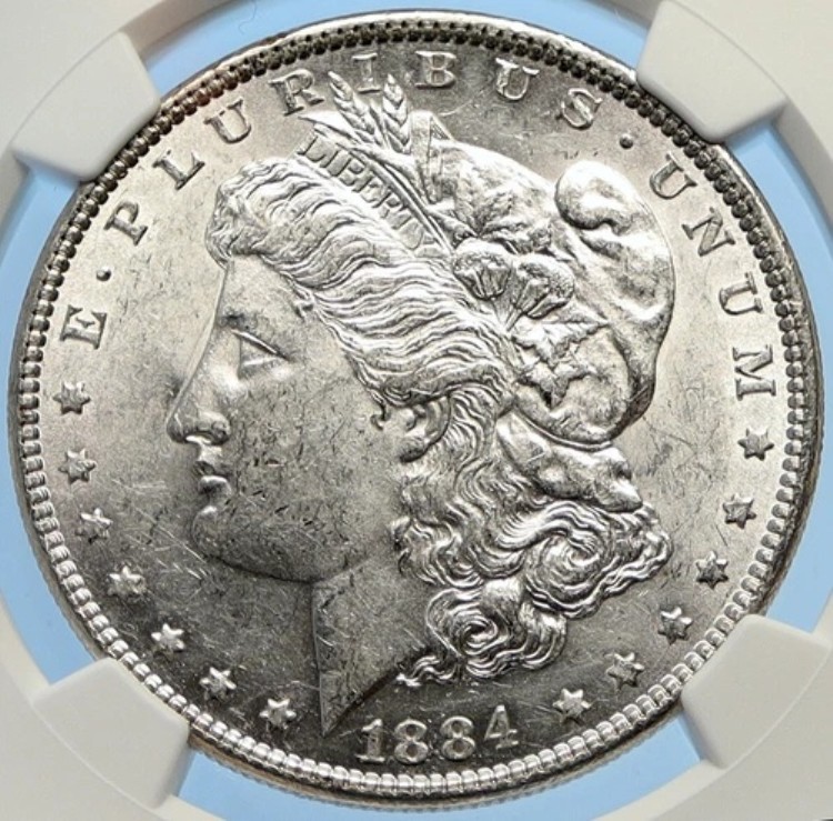 1884年 P アメリカ合衆国 シルバー モルガン USドルコイン イーグル NGC i97846