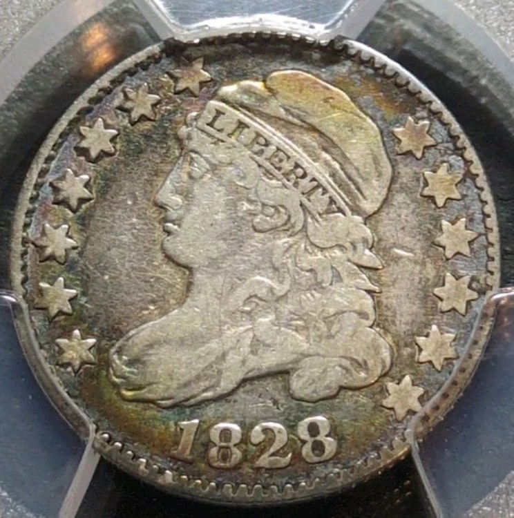 1828年製 大型キャップドバストダイム PCGS VF 詳細