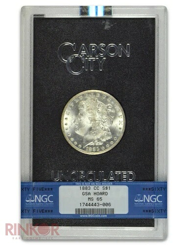 1883-CC $1 GSA ホード モルガン ダラー NGC MS 65