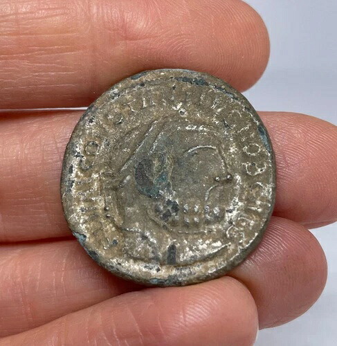 古代コイン コンスタンティウス 1 世 銀メッキ ブロンズ コイン 西暦 293 - 305 年 希少コイン オファー!!!