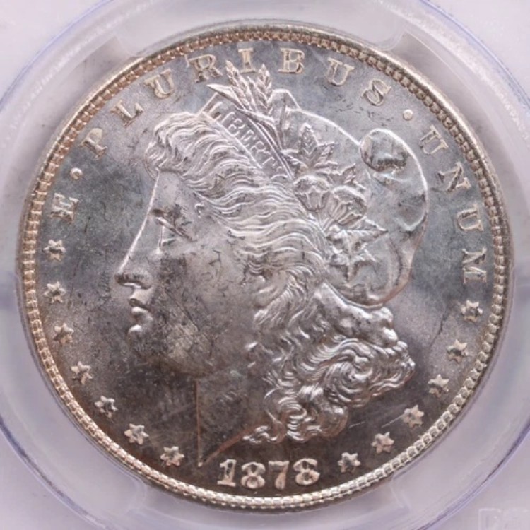 1878 8 T.F. モーガン シルバー ダラー、PCGS MS-63、ストア セール #GDR0147。 237,600円