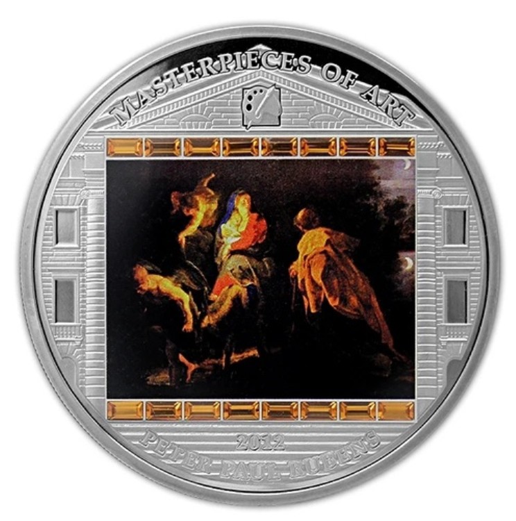 クック 2012 20ドル ルーベンスの傑作 エジプトへの逃避 3オンス 銀貨 \