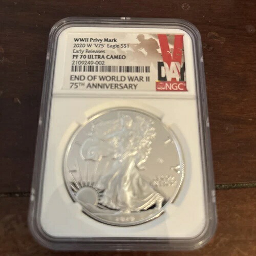 2020 W アメリカン シルバー イーグル V75 第二次世界大戦 哨戒機 75周年 NGC PF70 UCAM ER 早期リリース｜WORLD RESOURCE【KING店】