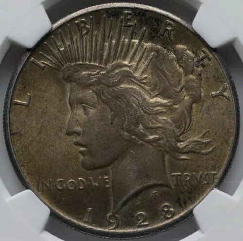 1928年製 シルバードル NGC MS-61！美しい色合いのミントステート！