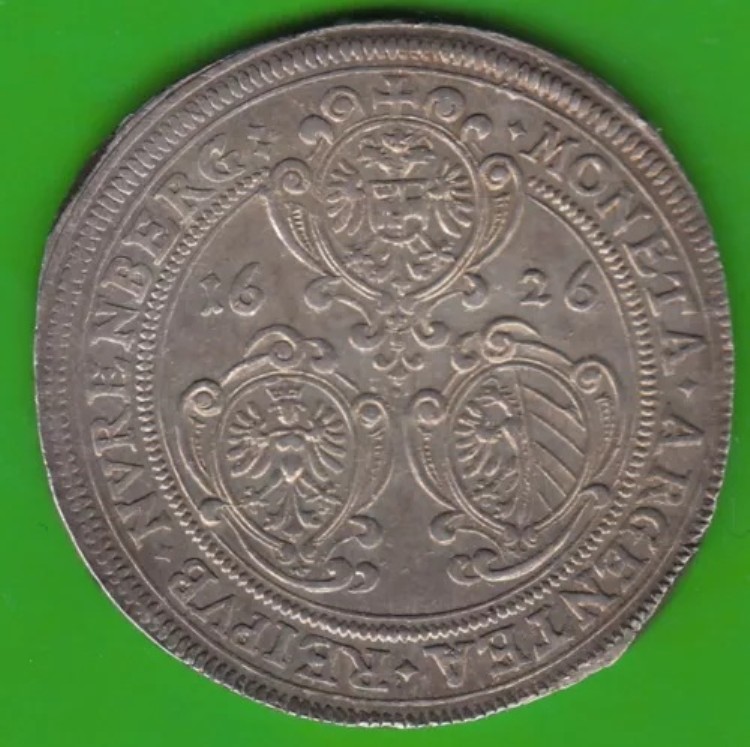 銀貨 ターラー ニュルンベルク ライヒスターラー 1626 Vz-St Great nswleipzig