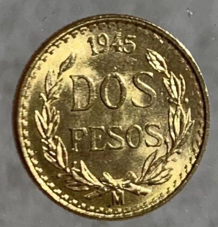 楽天市場】メキシコ 2ペソ金貨 1945年 イーグル ドス金貨 【中古