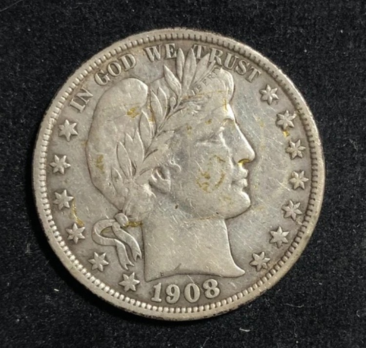 1908-0 バーバー・ハーフドル .50。特選、非常に良好な状態。｜WORLD RESOURCE【KING店】