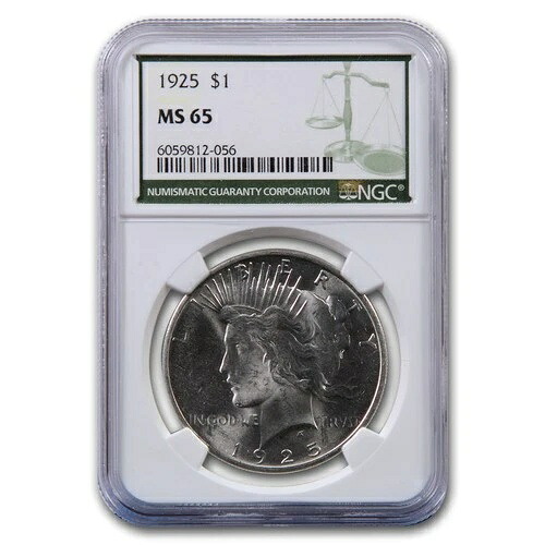 1925年 ピースダラー MS-65 NGC (グリーンラベル)｜WORLD RESOURCE【KING店】