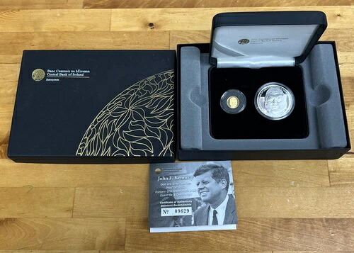 2013年 JFK 20ユーロ金貨プルーフと10ユーロ銀貨プルーフの2枚セット - 50周年記念