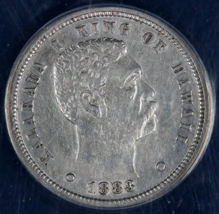 1883年 10セント ハワイ王国ダイム ANACS AU 50 詳細ツール付きクリーニング済み