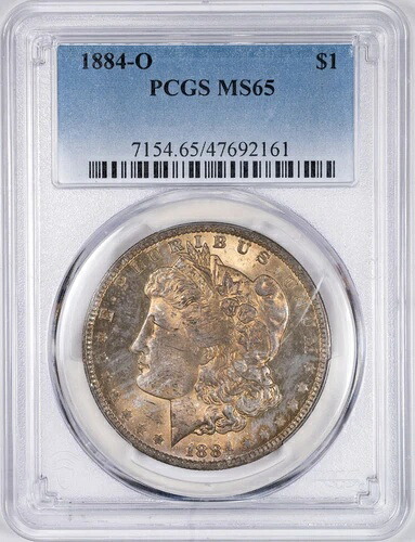 1884-O PCGS MS65 未流通モルガン銀貨 トーン加工済み！ニューオーリンズ造幣局 161｜WORLD RESOURCE【KING店】