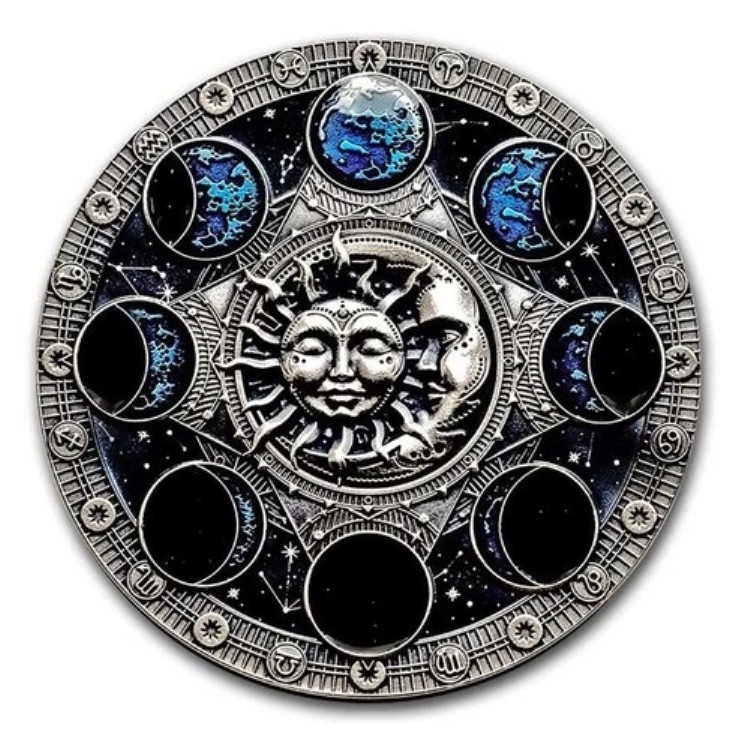 2024年 ニウエ 2オンス シルバー アンティーク 太陰暦（箱・品質保証書付き）｜WORLD RESOURCE【KING店】