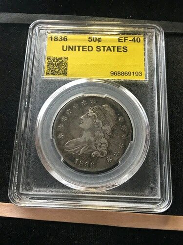 1836年、アメリカ合衆国、キャップドバスト、ハーフドル50セント、｜WORLD RESOURCE【KING店】