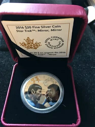 2016年カナダ、RCM $20：スター・トレックの象徴的なシーン；99.99銀貨 1オンス銀貨（3オンスASW）｜WORLD RESOURCE【KING店】