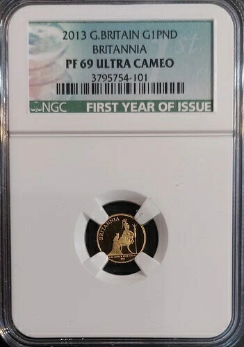 2013年 イギリス プルーフ金貨 1ポンド 1/20オンス 1年目 NGC PF69 2893 鋳造｜WORLD RESOURCE【KING店】