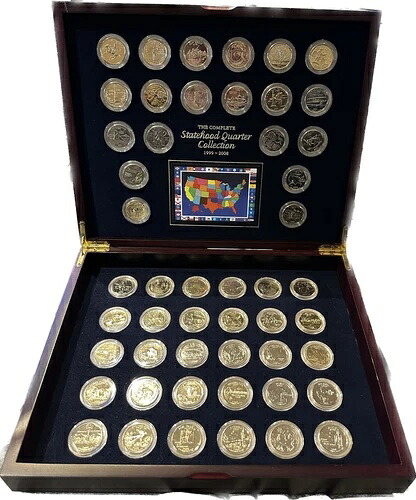 1999- 2008年 州クォーターコレクション 金メッキ 50枚セット｜WORLD RESOURCE【KING店】