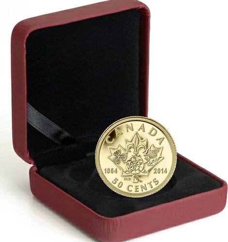 2014年コイン、50セント、純金貨、ケベック150周年記念、RCM 136,950円