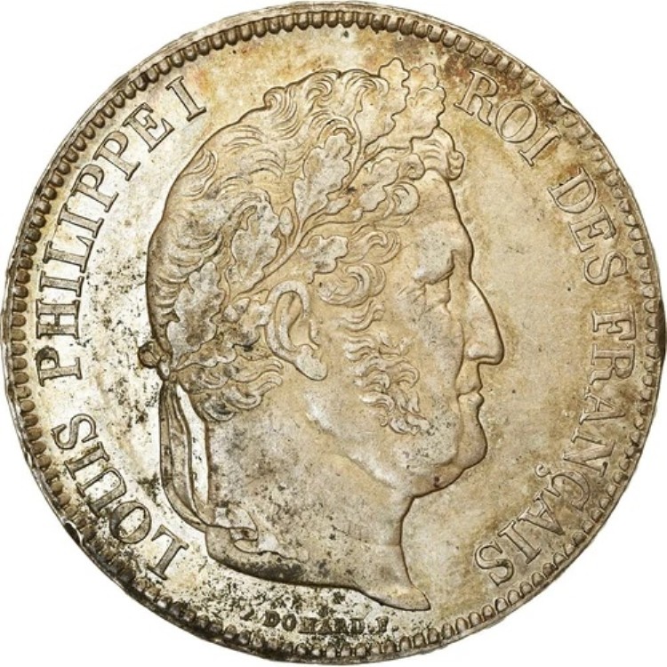 [#853991] コイン、フランス、ルイ フィリップ、5 フラン、1833 年、リール、オーストラリア、シル、ver