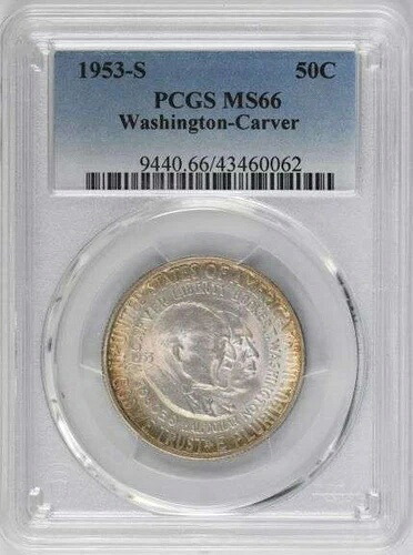 1953年 S ワシントン カーバー -- PCGS MS66 -- 発行枚数 108,020枚 --|WORLD RESOURCE【KING店】