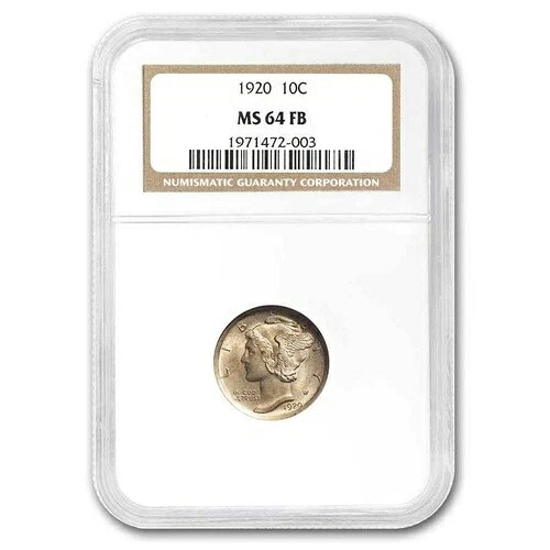 1920年 マーキュリーダイム MS-64 NGC (FB)|WORLD RESOURCE【KING店】