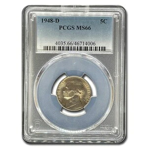 1948-D ジェファーソンニッケル MS-66 PCGS｜WORLD RESOURCE【KING店】