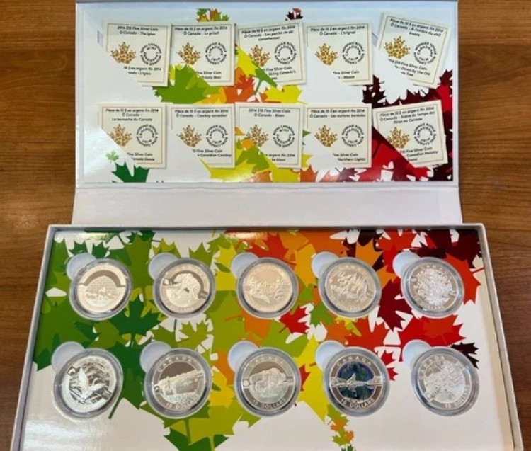 カナダ 2014 $10 純銀 O カナダ セット
