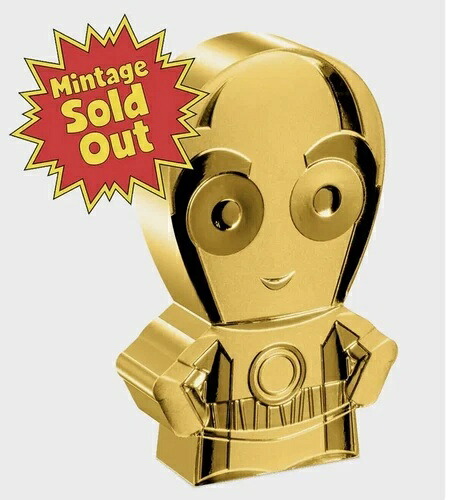 C-3PO 金メッキ スターウォーズ デー チビコイン 2022 1オンス 純銀プルーフコイン ? ニウエ ?