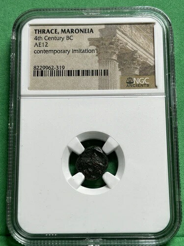 トラキア、マロネイア 紀元前4世紀 AE12 同時代の模造品 NGC|WORLD RESOURCE【KING店】