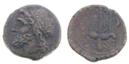 紀元前275-215年 シラクサ シチリア AE20 コイン ヒエロン2世 ポセイドン トライデント イルカ ギリシャ｜WORLD RESOURCE【KING店】