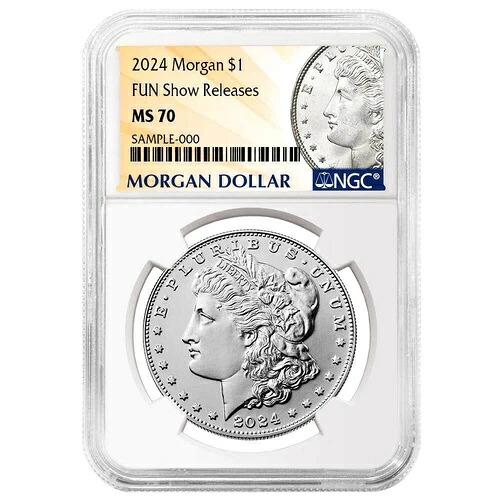 2024年 1ドル モルガン銀貨 NGC MS70 モルガンラベル ファンショーリリース｜WORLD RESOURCE【KING店】