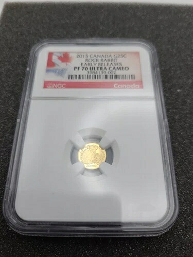 2015年カナダ 25セント金貨 ロックラビット NGC PF70 #1｜WORLD RESOURCE【KING店】