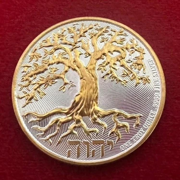 2023年 生命の樹 1オンス .9999 シルバーコイン（24金メッキ）｜WORLD RESOURCE【KING店】